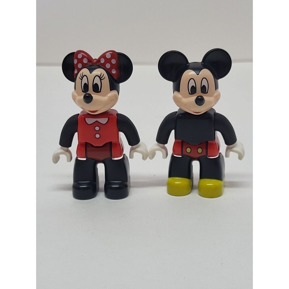 LEGO DUPLO Disney Mickey & Minnie Mouse 3"‎ Minifigure Set ~ Preowned rare htf